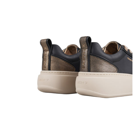 Sneakers Donna in pelle, con inserto a contrasto sul tallone